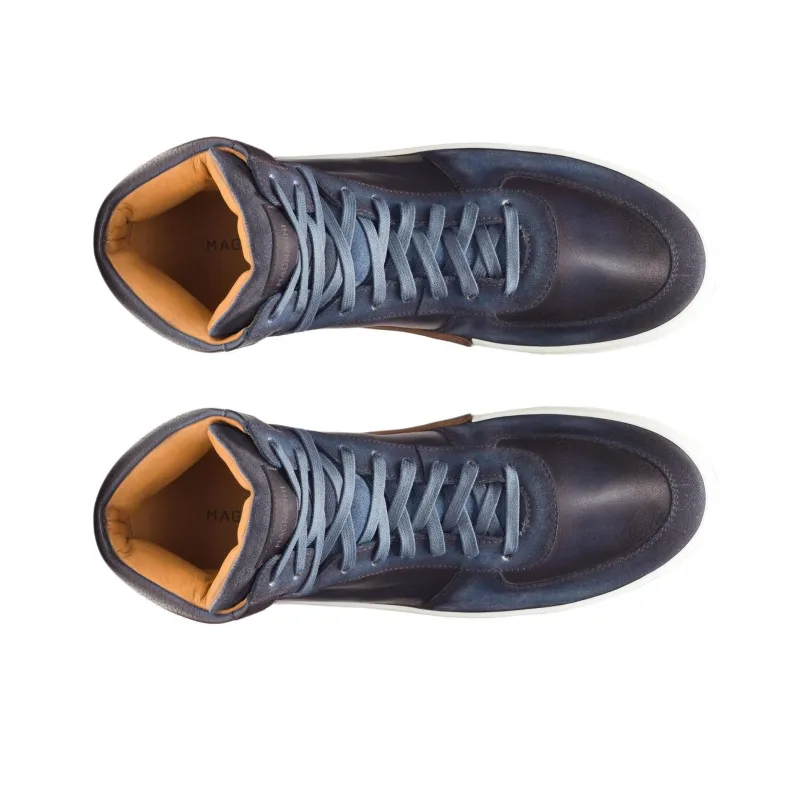 Magnanni Rubio High-Top Skateboard Shoes Men's Marine Blue-3