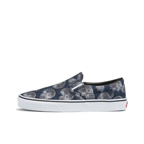 Vans Slip-on Skateboard Shoes Unisex Low-Top Blue/White