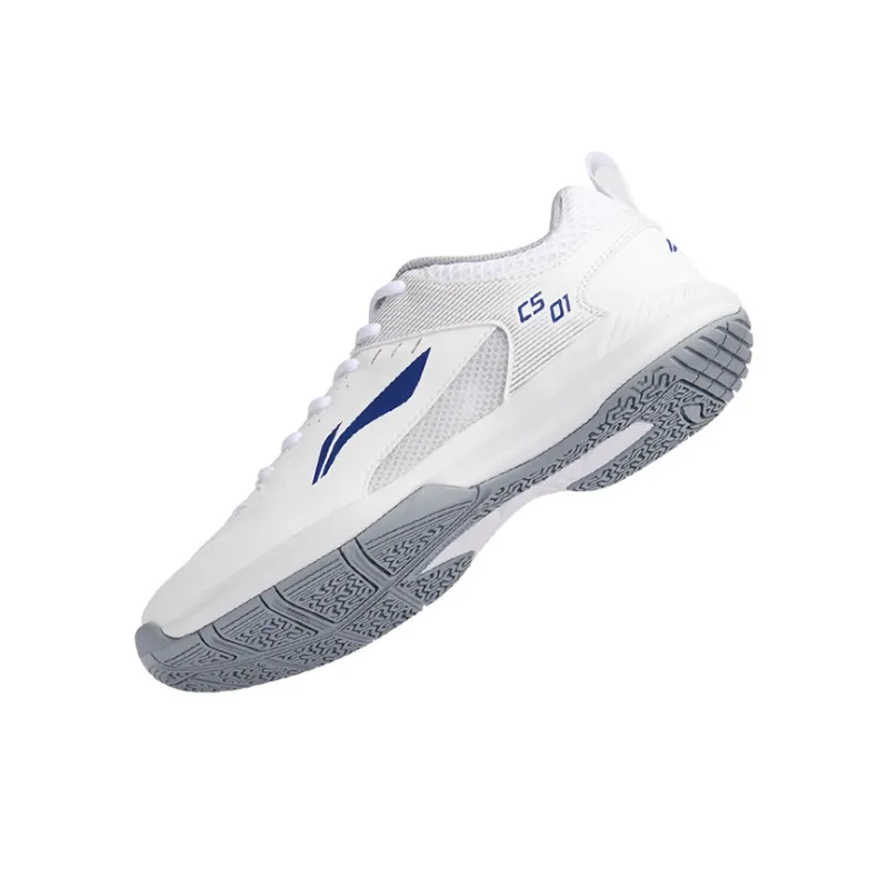 LiNing Feather Cushioned Wear Resistant Breathable Lightweight Low Top Badminton Shoes Unisex Standard White-6