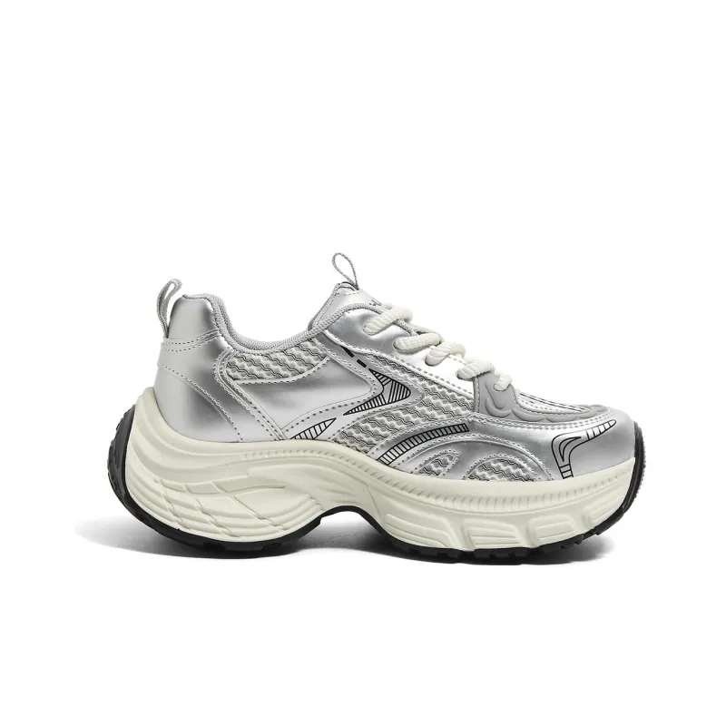HUANQIU Breathable Support Height Increasing Chunky Sneakers Women's-13