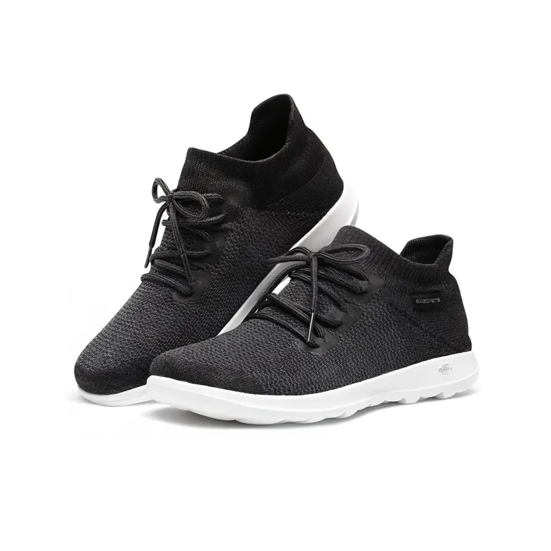 Skechers GO WALK Series Cushioning Anti-Slip And Wear-Resistant Low-Top Casual Shoes Women's Black White-2