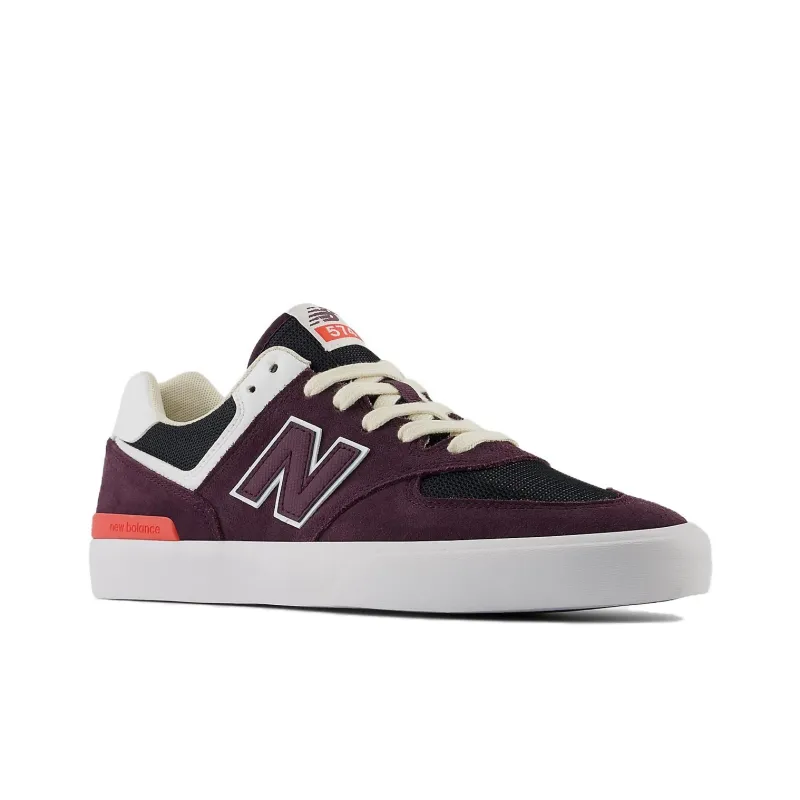 New Balance 574 Vulc 'Plum Brown White'-2