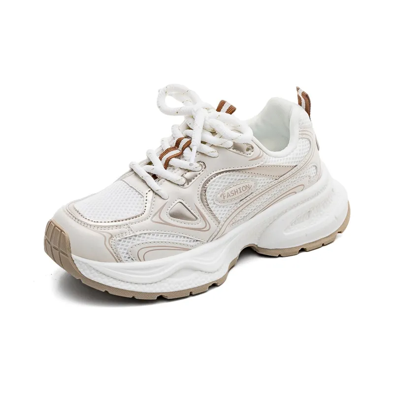 RENBEN Wear-Resistant Breathable Height Increasing Low-Top Chunky Sneakers Women's-2
