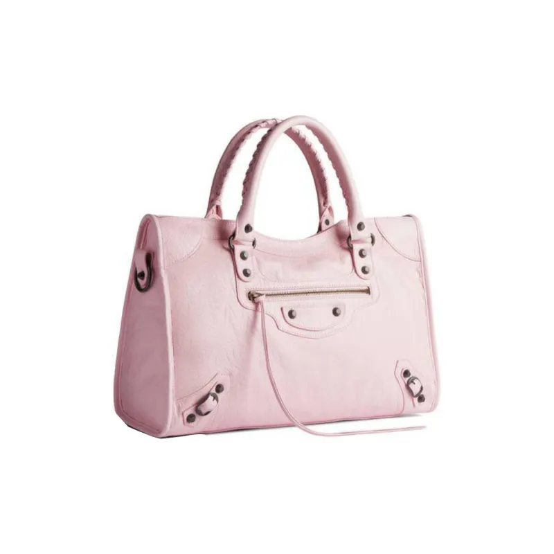 Balenciaga Lambskin Tote Bag Shopping Bag Shoulder Bag Crossbody Bag Handbag Medium Size Women's Light Pink-2