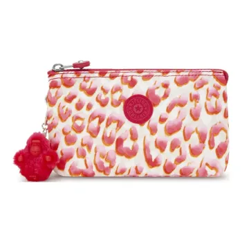 Kipling Recycled Polyester Wallet Women's Red Leopard Print