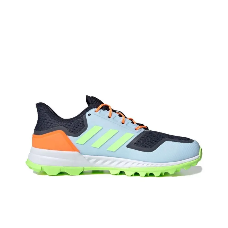 Adidas Adipower Hockey Slip-Resistant Low-Top Training Shoes Unisex Blue Green Orange-1