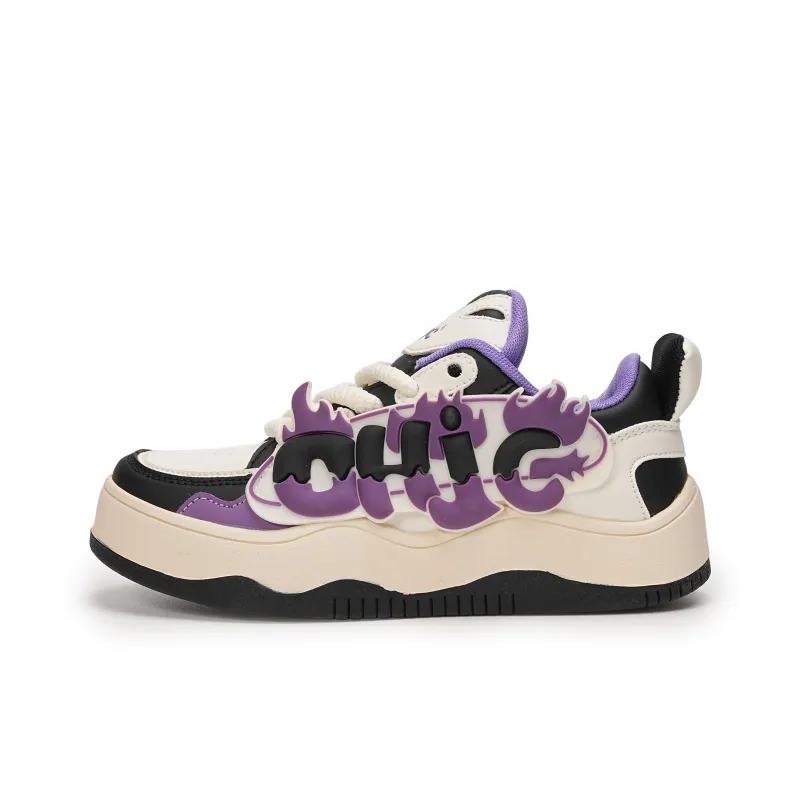 OHJC Slip-Resistant Cushioning Abrasion-Resistant Low-Top Skateboard Shoes Women's-5