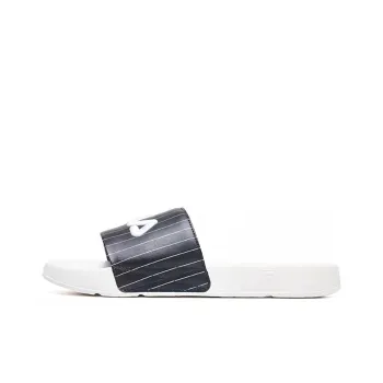 FILA Rubber Sole Slip Resistant Slide Slippers Men's Basket White