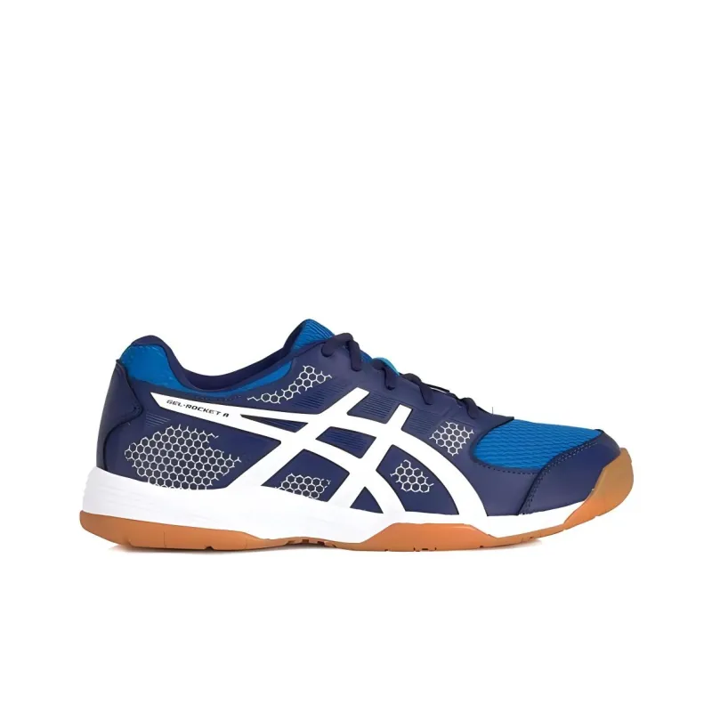 Asics Gel-Rocket 8 Wear-Resistant Low-Top Training Shoes Men's Blue White-1