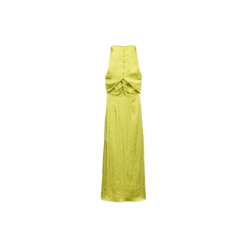 ZARA Sleeveless Dress Women's Lime-1