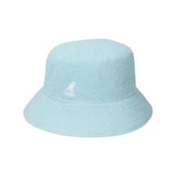 KANGOL Polyester Acrylic Nylon Bucket Hats Unisex Light Blue