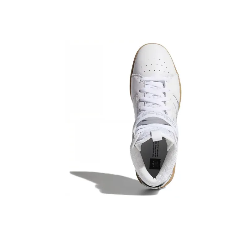 Adidas Originals VRX Cup Mid Coverage Anti Slip And Wear Resistant Mid Top Skateboard Shoes Men's Cloud White-4