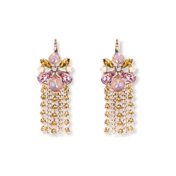 SATELLITE WeiWang Crystal Earrings Women's Rose Gold
