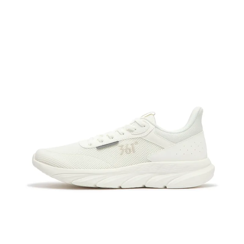 361° Cushioning, Breathable, Lightweight Low Top Casual Running Shoes Men's Feather White-0