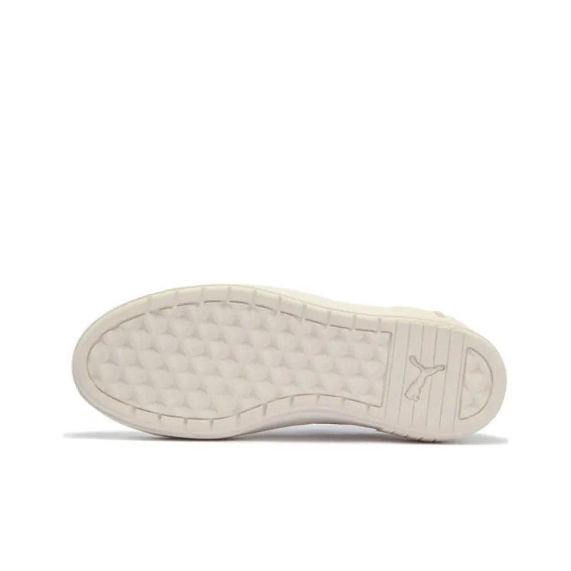 PUMA Smash Platform Anti Slip Wear Resistant Low Top Skateboard Shoes Women's White Pink-4