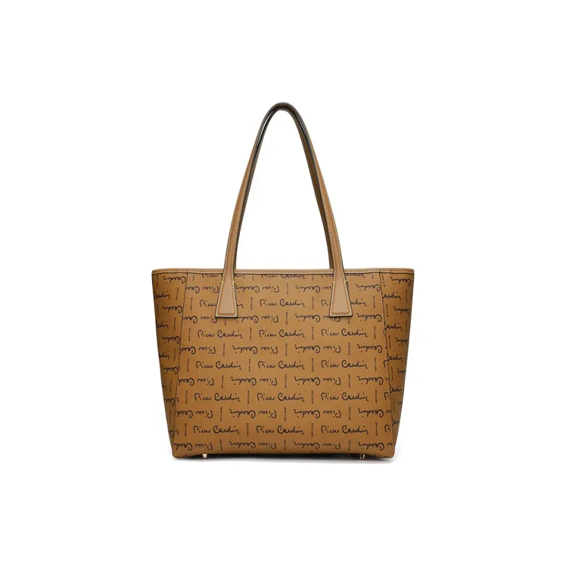PIERRE CARDIN Pvc Classic And Versatile Elegance Tote Bag, Shoulder Bag Women's Coffee-1
