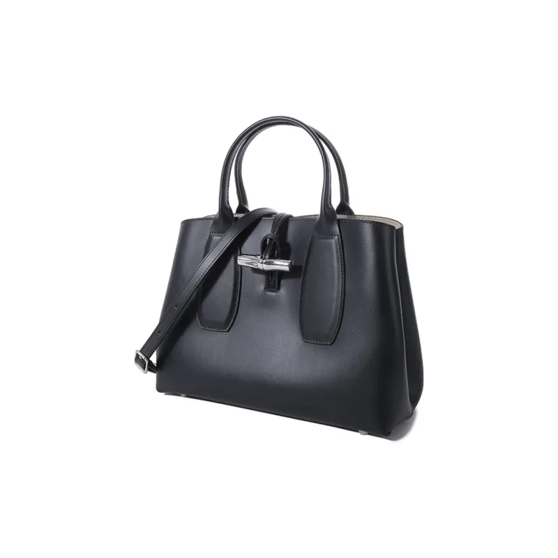 LONGCHAMP Cow Leather One Shoulder Handbags Women's Black-1