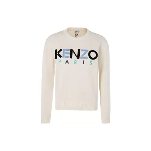 KENZO Letter Logo Sweaters Women's Off White