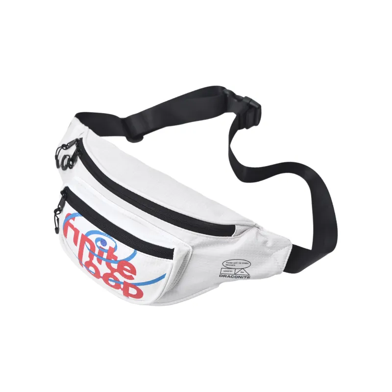 FINITE LOOP Recycled Material Sling Bag, Fanny Pack, Shoulder Bag Regular Unisex White-3