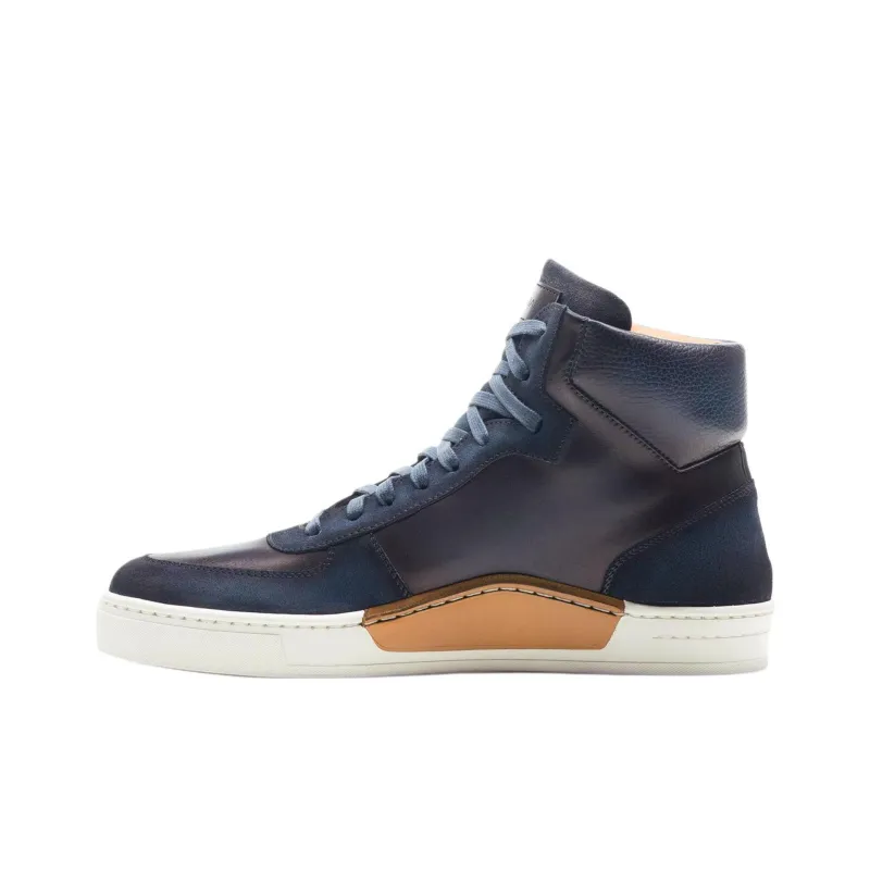 Magnanni Rubio High-Top Skateboard Shoes Men's Marine Blue-0