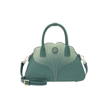 Ancient Yi Xi Cow Leather Cheongsam Handbag, Shoulder Bag, Crossbody Bag Women's Pine Green