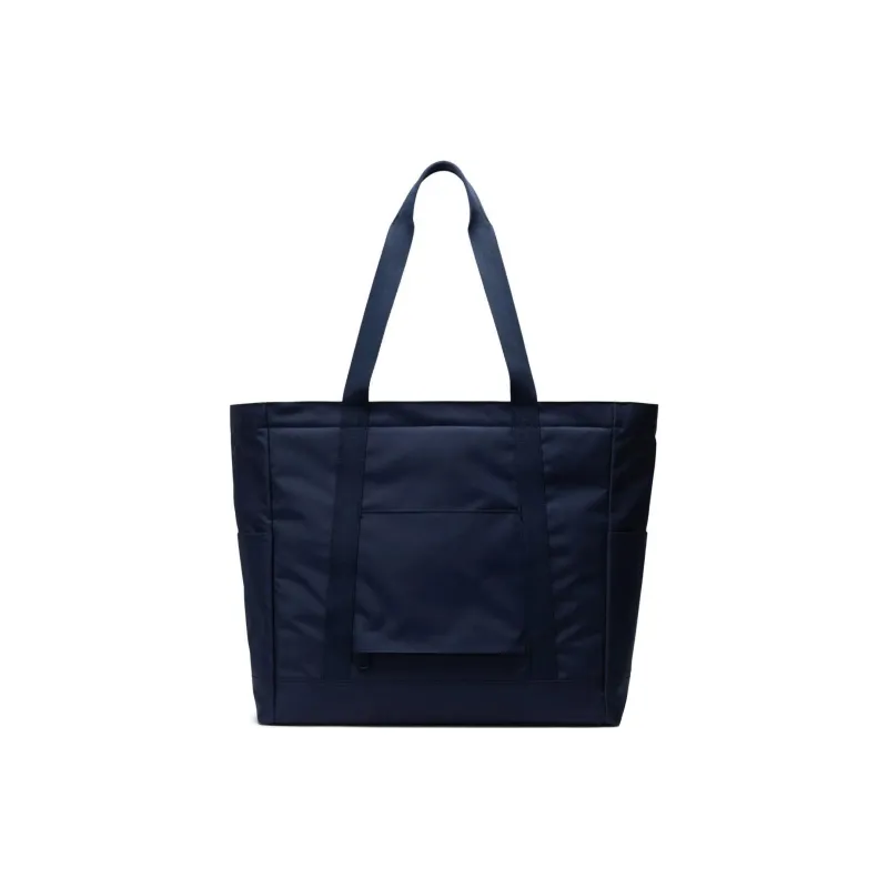 Herschel Twill Tote Bag Shopping Bag Shoulder Bag Handbag Large Size Unisex Dark Marine Blue-2