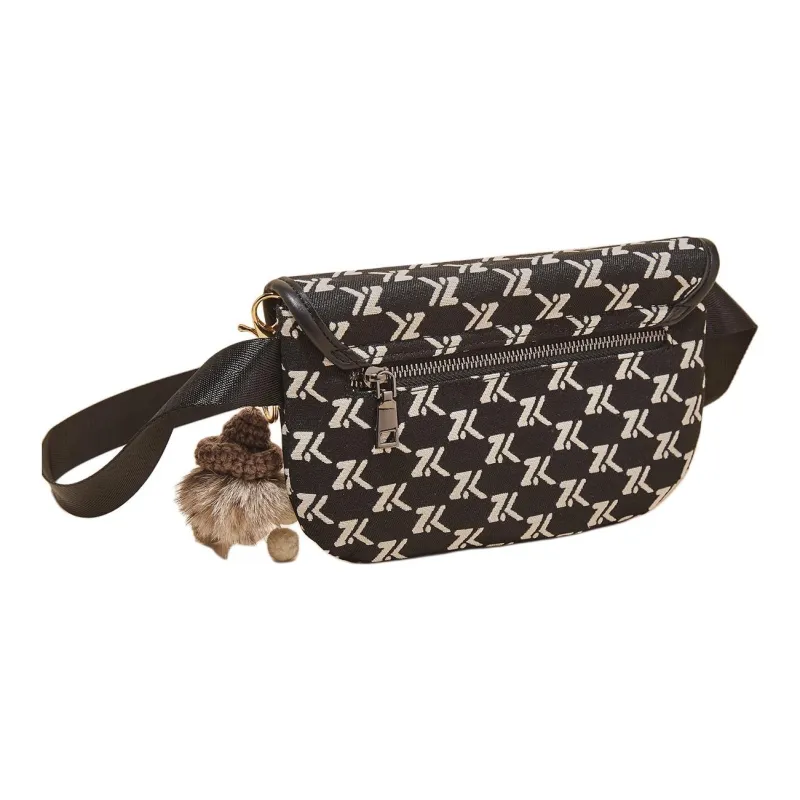 Marino Orlandi Fabric, Synthetic Leather Shoulder Bag, Crossbody Bag Women's Black-6