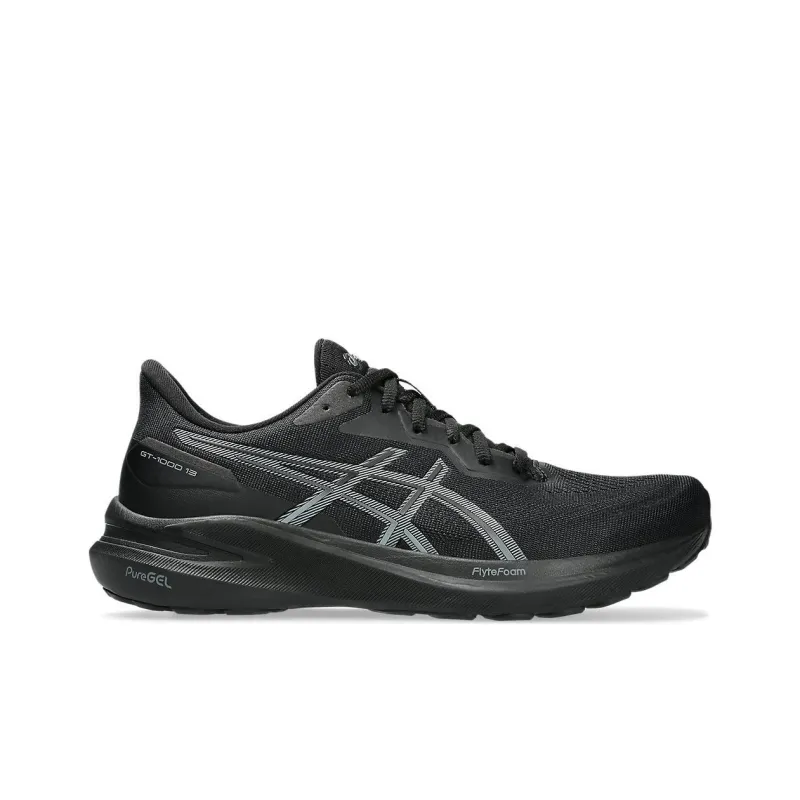 Asics GT 1000 13 Slip Resistant, Abrasion Resistant, And Balanced Low Top Running Shoes Men's Black Gray Color-1