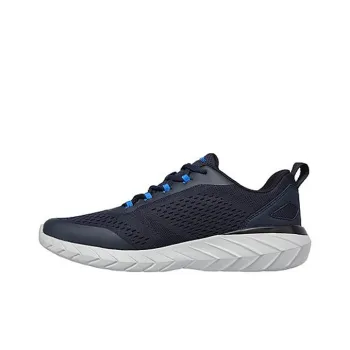 Skechers Overhaul 2.0 Cushioned Anti-Slip Wear-Resistant Breathable Lightweight Low-Top Running Shoes Men's Marine Blue