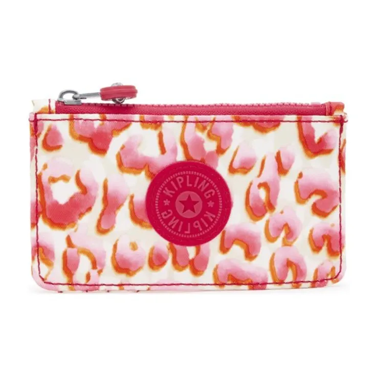 Kipling Recycled Polyester Card Holder Medium Size Women's White & Pink-0