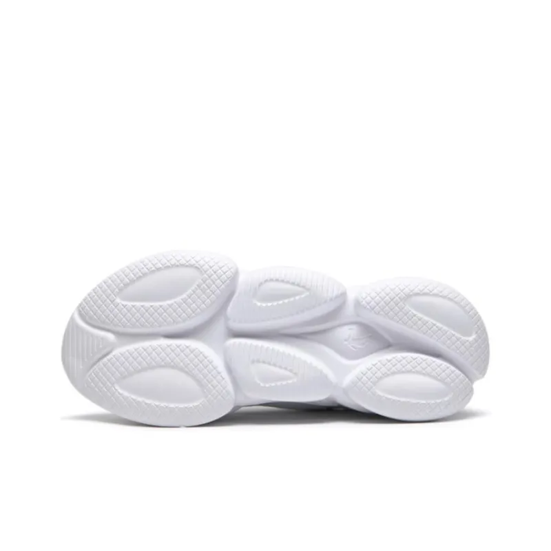 QIAODAN Anti Slip Wear Resistant Low Top Running Shoes Men's White Blue Red-4