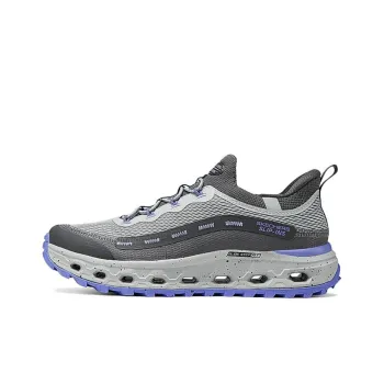 Skechers Slip Ins Anti Slip Wear Resistant Low Top Running Shoes Women's Gray Purple