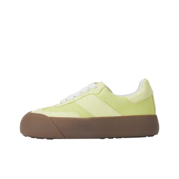 GOOD BAI Anti Slip Wear Resistant Low Top Casual Shoes Unisex Light Yellow Green