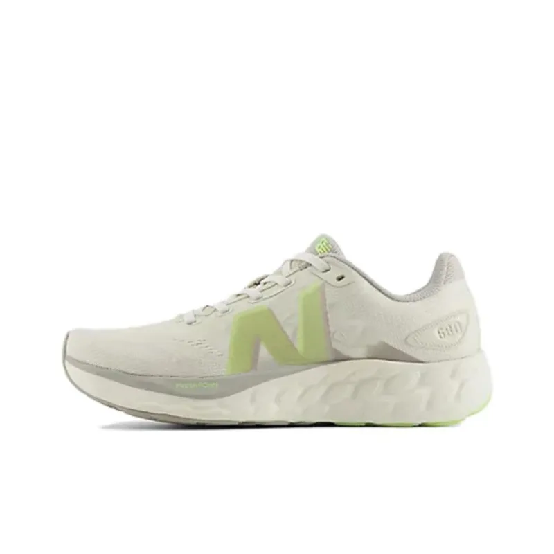 New Balance Anti-Slip And Wear-Resistant Breathable Low-Top Casual Running Shoes Women's Beige Green-0