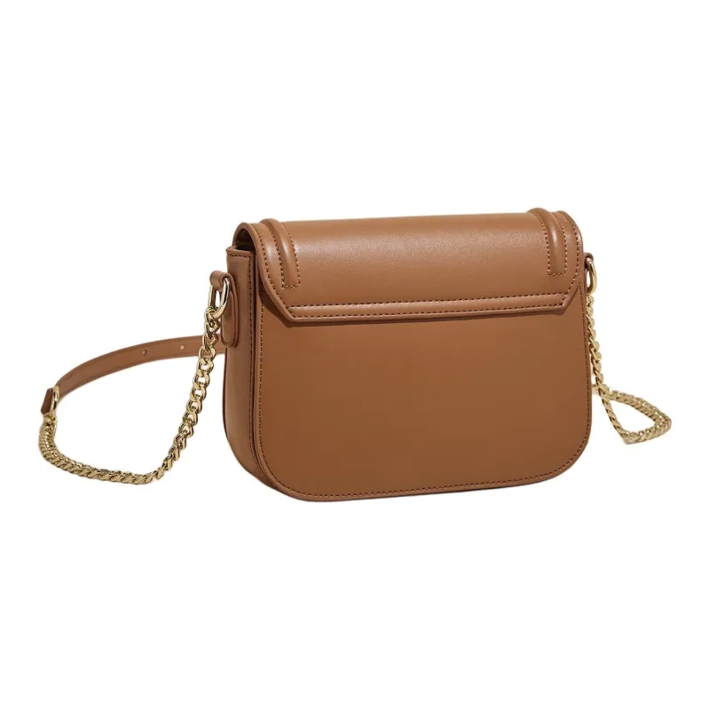 Marino Orlandi Cow Split Leather Small Square Bag Crossbody Bag Shoulder Bag Women's White/Brown-7