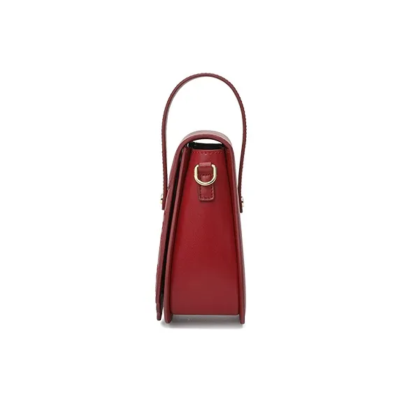 Ancient Yi Xi Cow Leather Cheongsam Crossbody Bag, Shoulder Bag Women's Red Peony-3