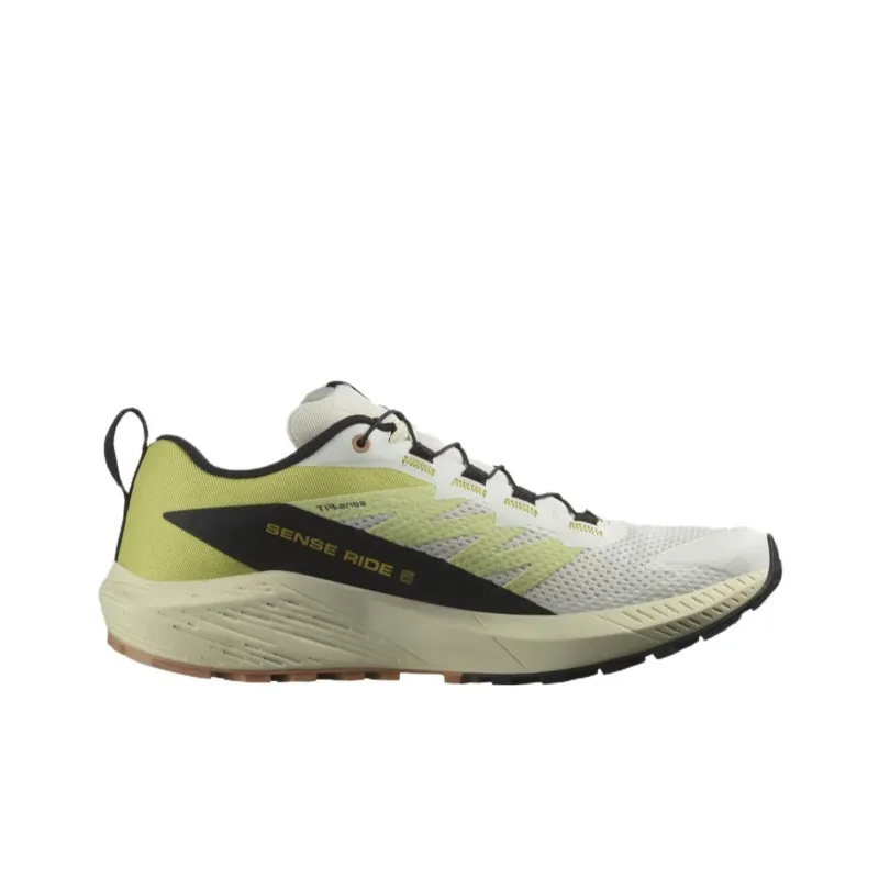 SALOMON Sense Ride 5 Slip Resistant Low Top Running Shoes Men's Yellow Black-1