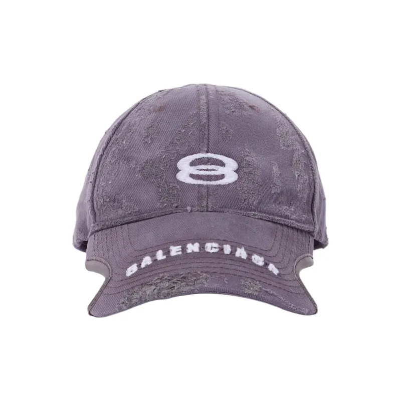 Balenciaga Cotton Baseball Caps Unisex Purple-0