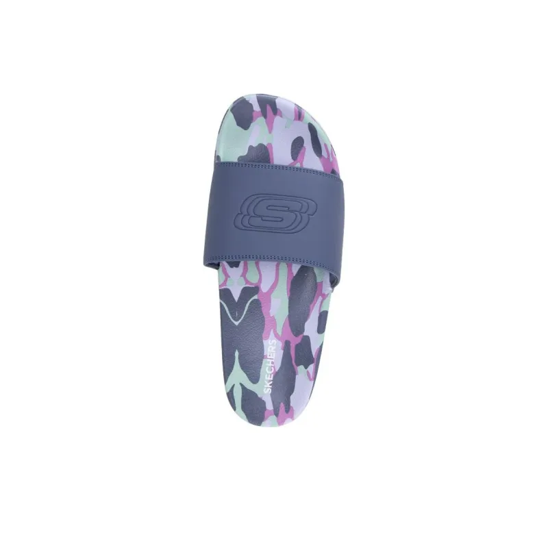 Skechers Cali Side Lines 2 Slip-Resistant Abrasion-Resistant Slide Slippers Women's Dark Blue-2