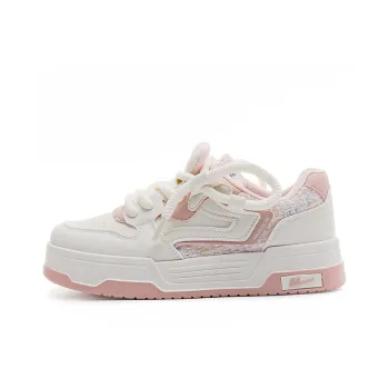 Warrior Warrior Non slip Lightweight Low Top Skateboard Shoes Women's Beige Pink