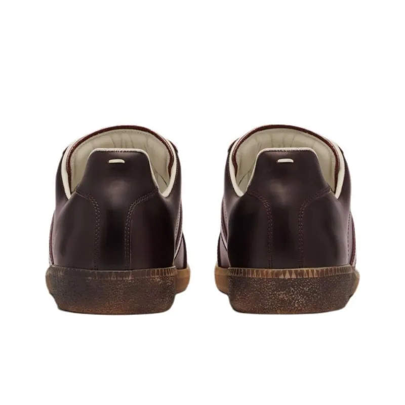Maison Margiela Recicla Low Top Skateboard Shoes Men's Dark Brown-4