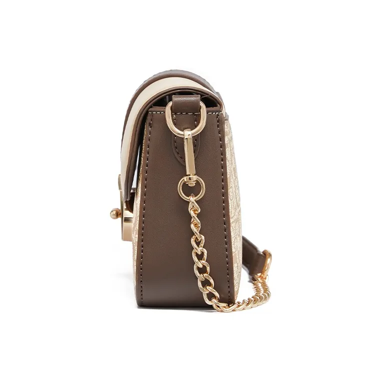 RED DRAGONFLY Cow Leather, PVC, Microfiber, Synthetic Leather Crossbody Bag Regular Women's Mocha/Coffee-12