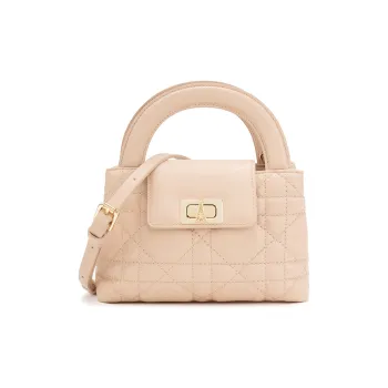 ELLE Split Cow Leather One Shoulder Handbag Small Size Women's Wheat/Light Green/Pink/Black