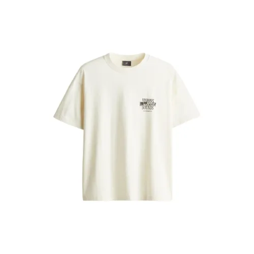 H&M T-Shirts Men Cream Color/Visions