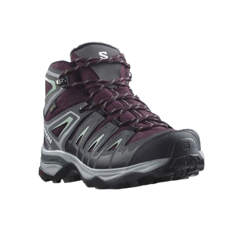 SALOMON Women's X Ultra Pioneer Mid CSWP 'Wine Tasting Granite Green'-2