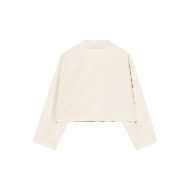 THE SEA LIFE Cropped Coat Women's Ecru-1