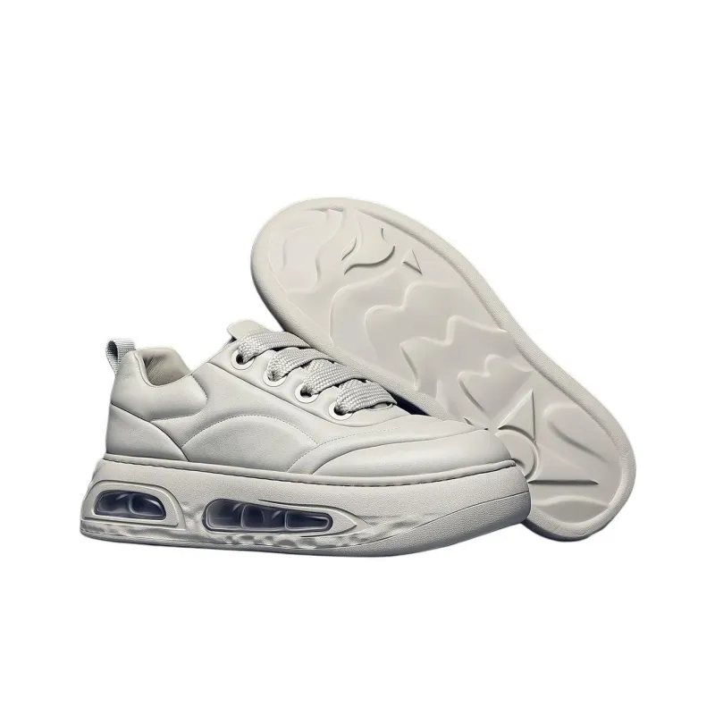 JANE HARLOW Lightweight Height Increasing Low-Top Casual Shoes Men's Gray-5