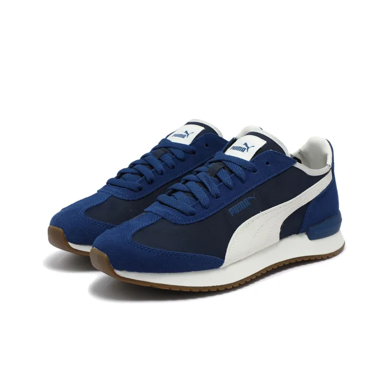 PUMA R78 Anti Slip Wear Resistant Low Top Casual Shoes Unisex Beige White Blue-2
