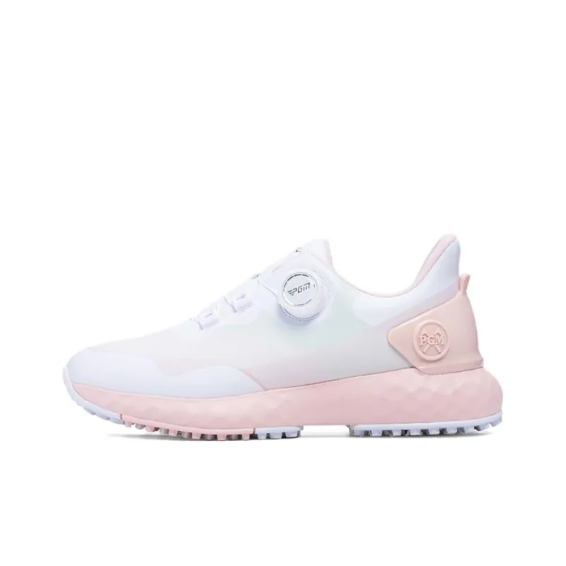 PGM Water-Resistant Height Increasing Low-Top Golf Shoes Women's Butterfly Color Pink-0