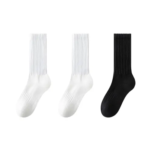 Left divided by right Unisex Mid-Calf Socks